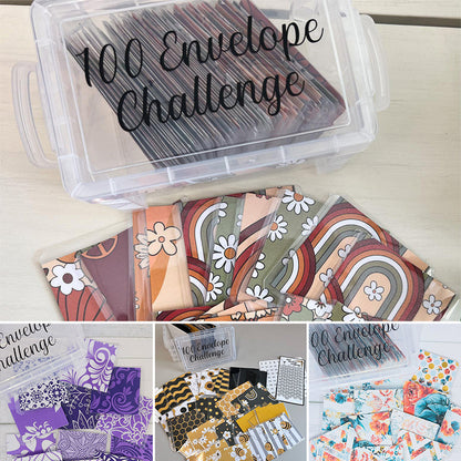 100 envelopes for the savings challenge and budgeting