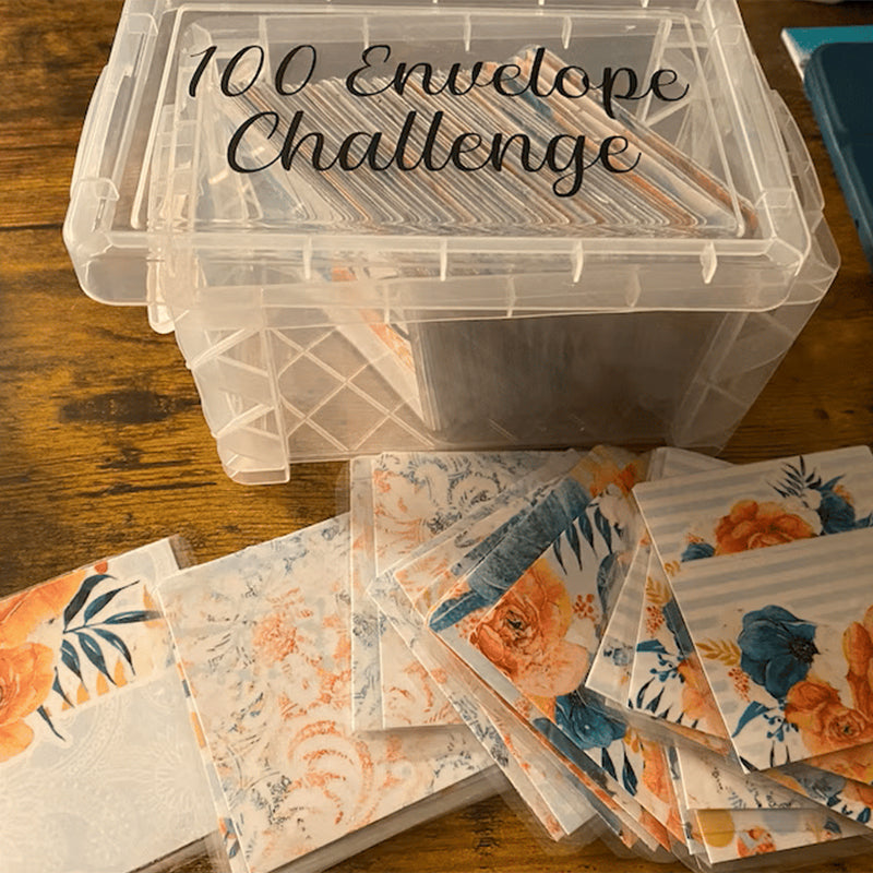 100 envelopes for the savings challenge and budgeting