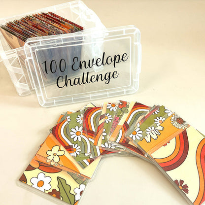 100 envelopes for the savings challenge and budgeting