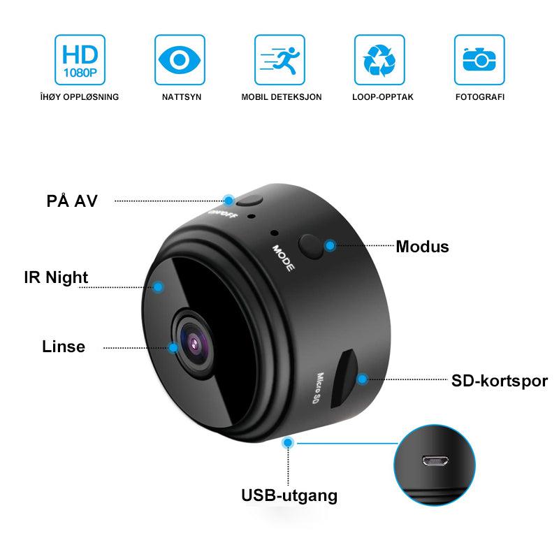 1080p wifi mini camera with magnetic attachment and night vision