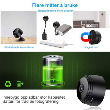 1080p wifi mini camera with magnetic attachment and night vision