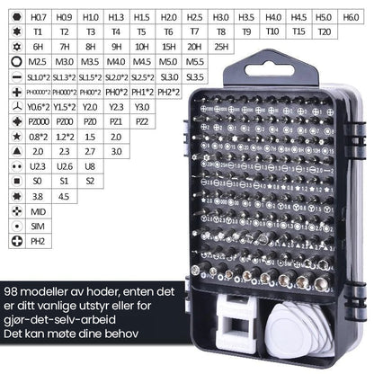 115 in 1 screwdriver set - quality tool for repairs