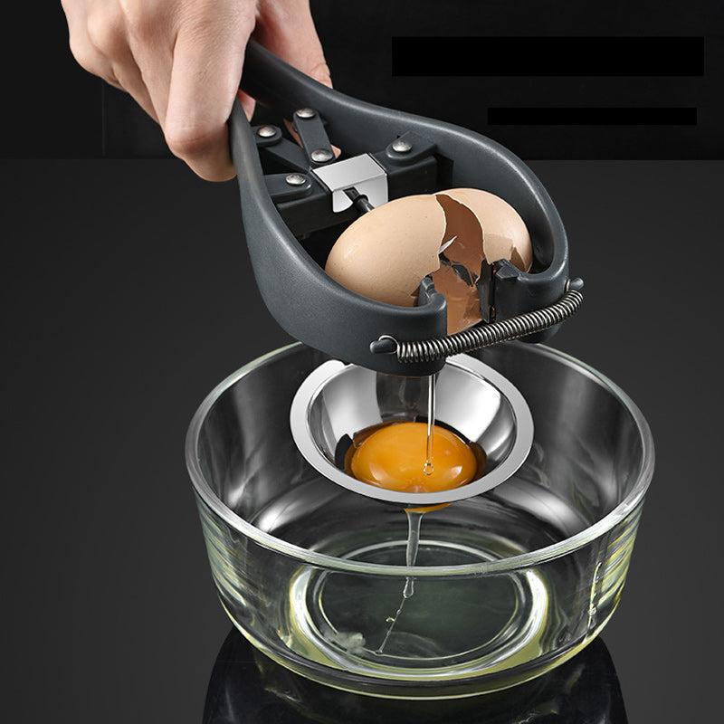 2-in-1 egg opener and egg separator in stainless steel