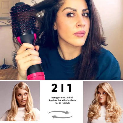 2-in-1 hair dryer and styler for salon style at home