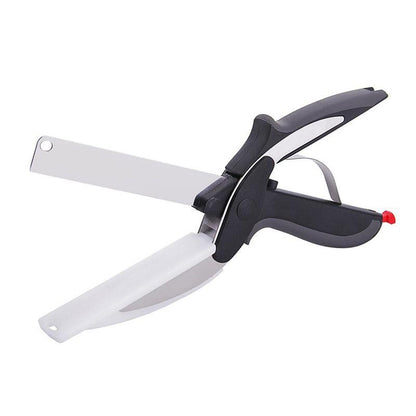 2 in 1 kitchen scissors with cutting board