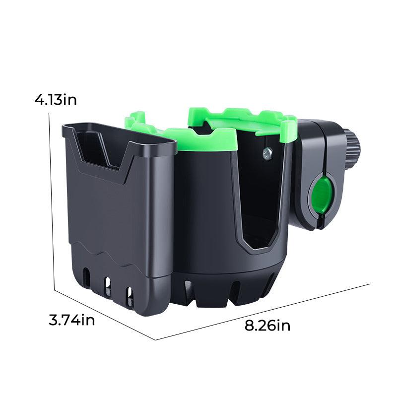 2-in-1 cup holder and phone holder for pushchair and bicycle