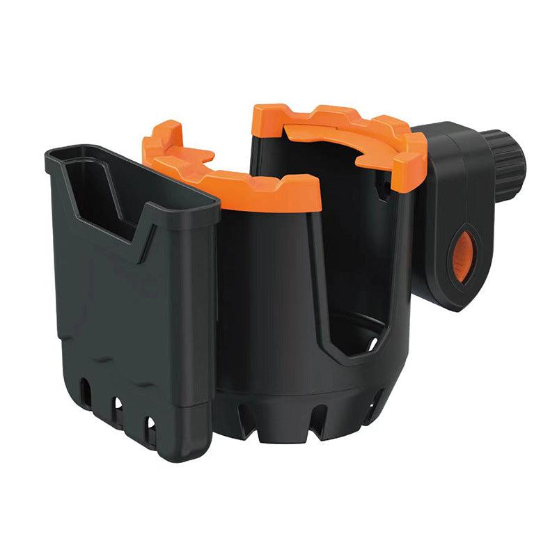 2-in-1 cup holder and phone holder for pushchair and bicycle