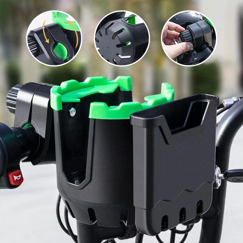 2-in-1 cup holder and phone holder for pushchair and bicycle