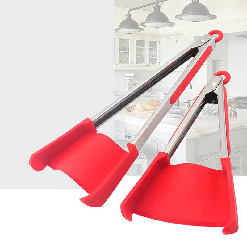 2 in 1 spatula and tongs - multifunctional kitchen utensil