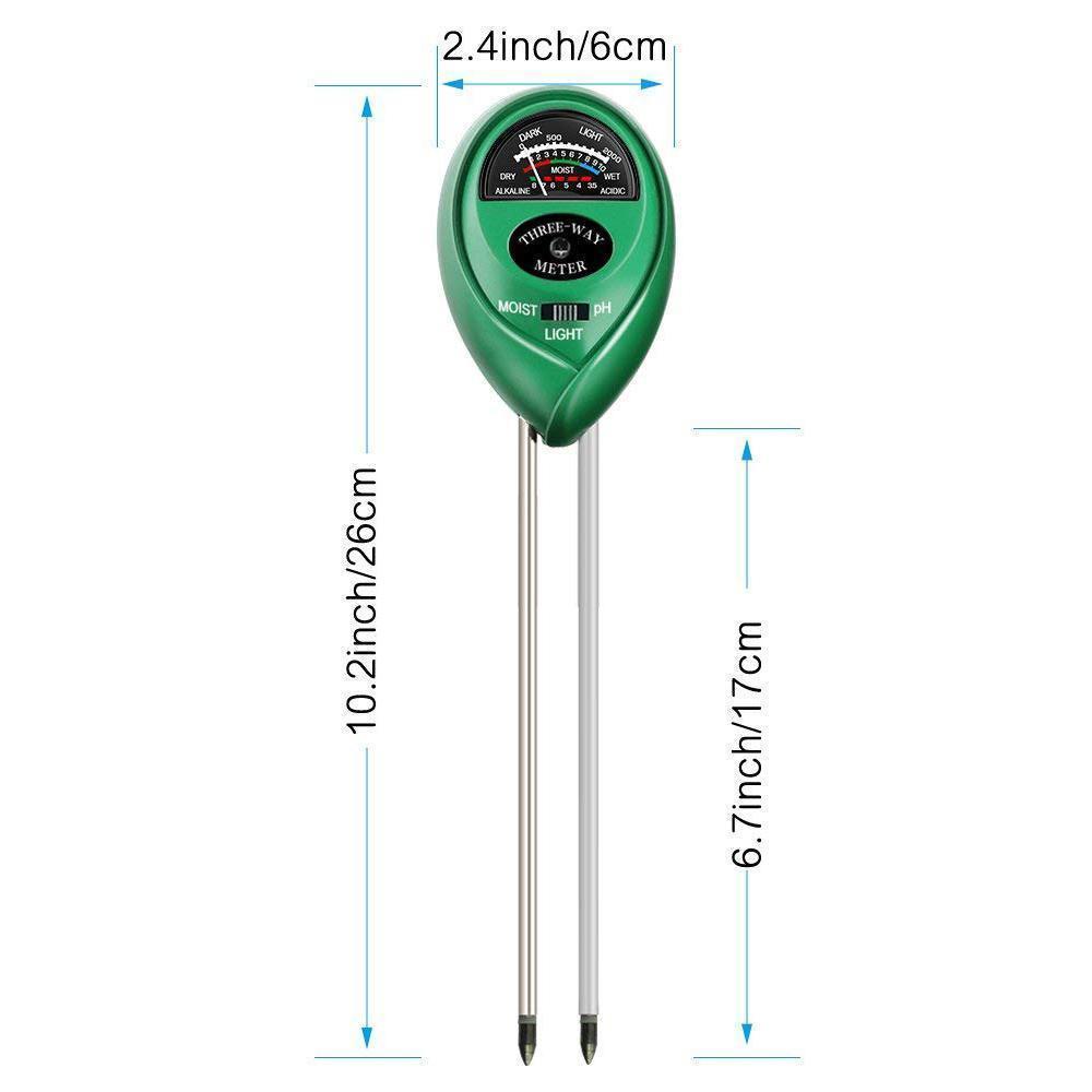 3-in-1 soil test kit - moisture, ph, light intensity