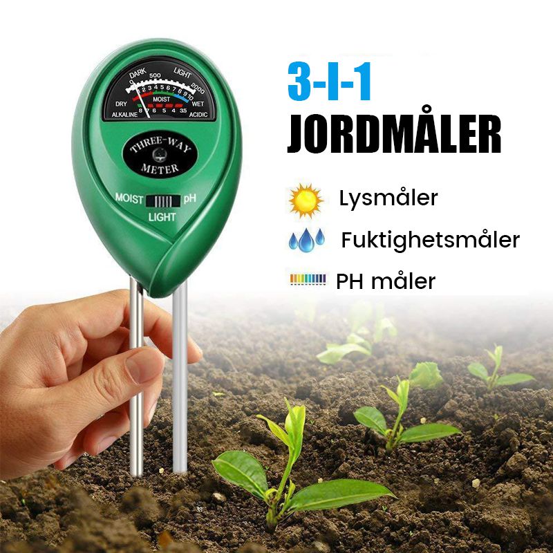 3-in-1 soil test kit - moisture, ph, light intensity