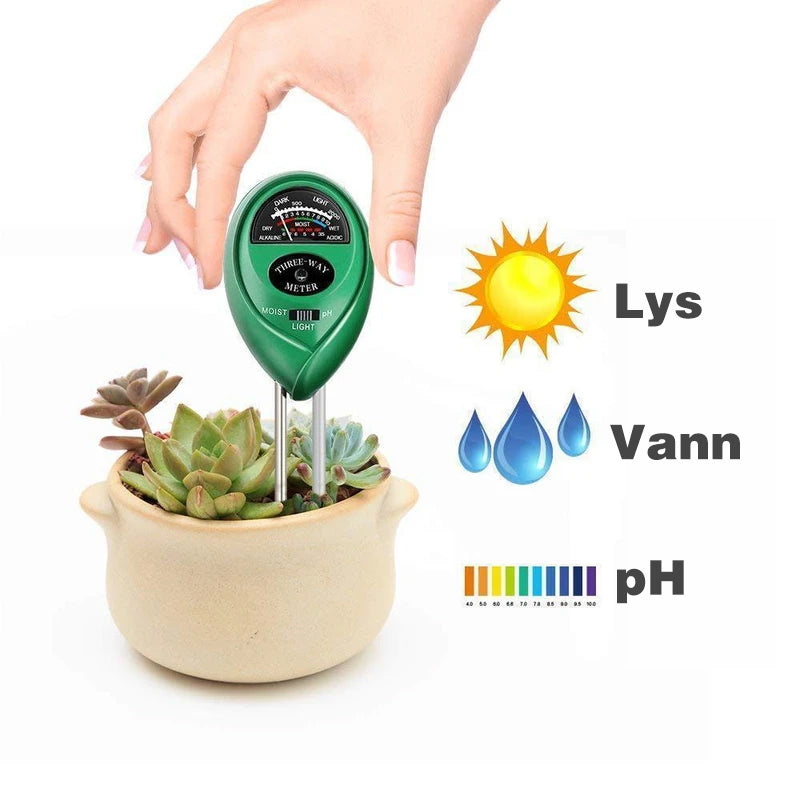 3-in-1 soil tester set with moisture measurement