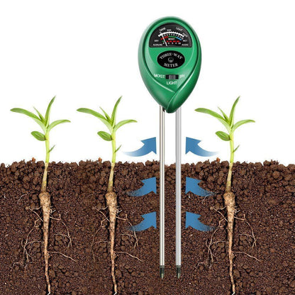 3-in-1 soil tester set with moisture measurement