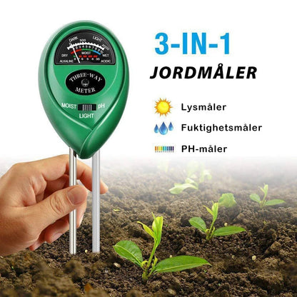 3-in-1 soil tester set with moisture measurement