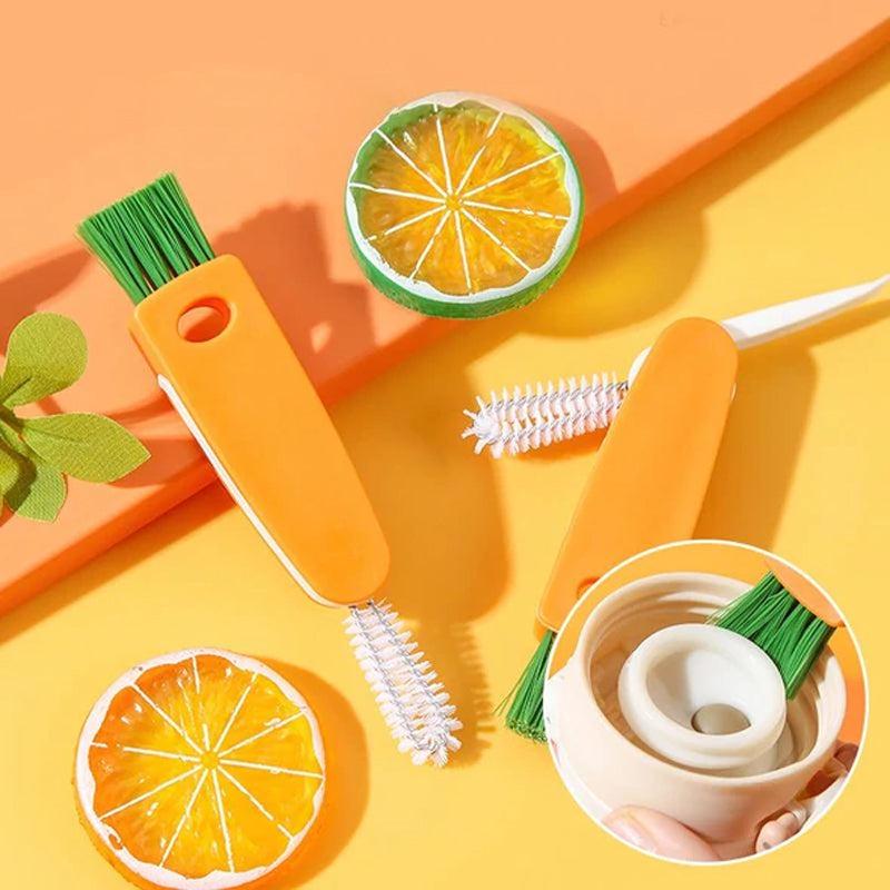 3 in 1 cup lid cleaning brush - kitchen