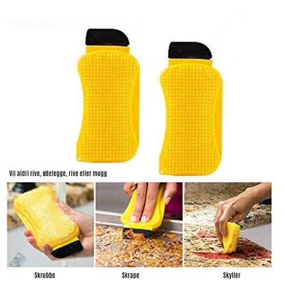 3-in-1 silicone cleaning brush - makes cleaning easy