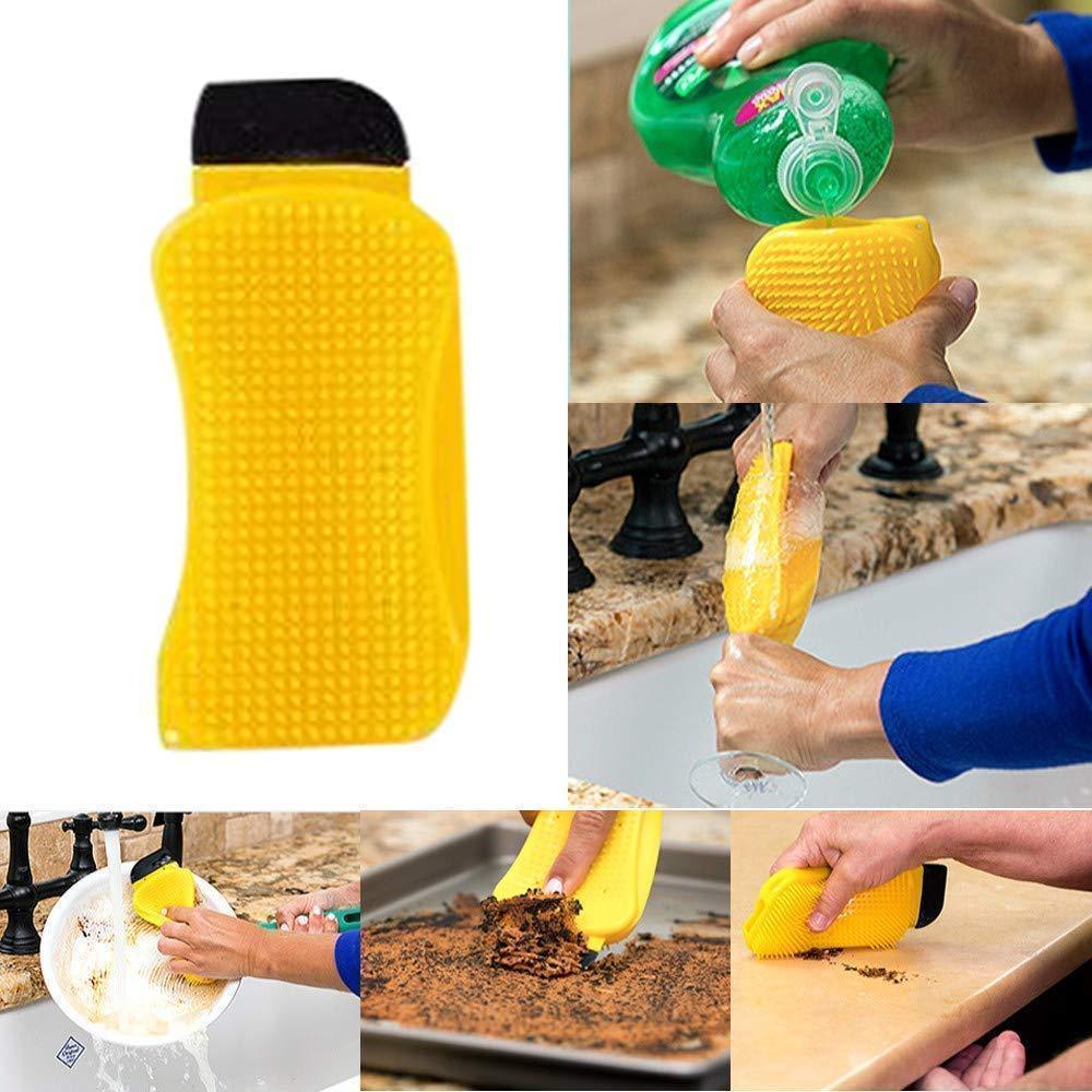 3-in-1 silicone cleaning brush - makes cleaning easy