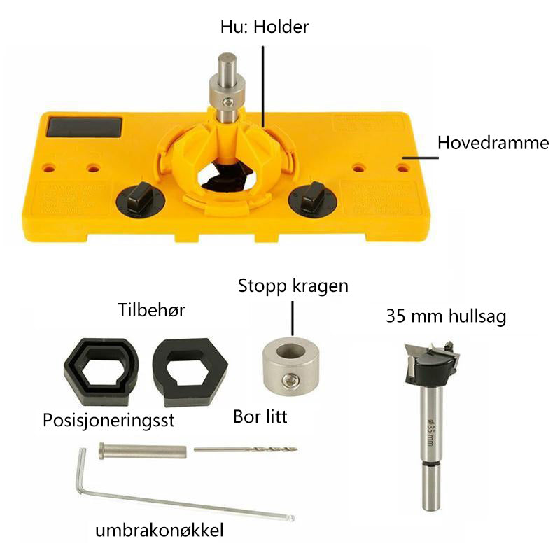 35 mm hinge hole jig guide for woodworking