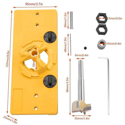 35 mm hinge hole jig guide for woodworking