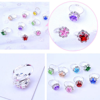 36 adjustable cute rings for girls