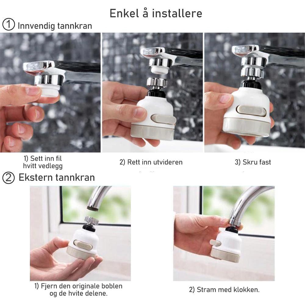 360° rotatable and water-saving faucet for kitchen and bathroom