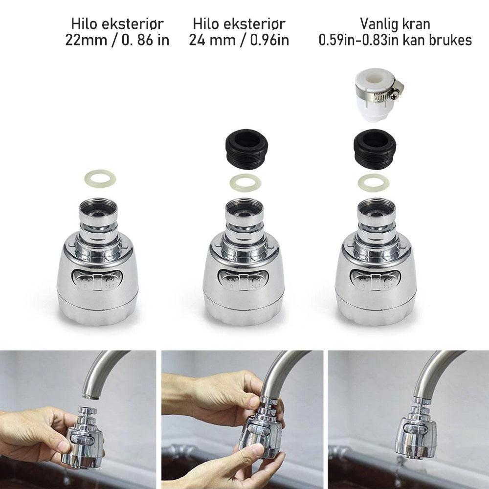 360° rotatable and water-saving faucet for kitchen and bathroom