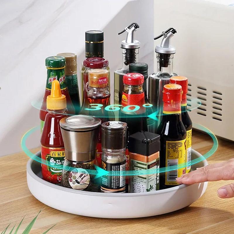 360° rotating storage rack for kitchen and bathroom