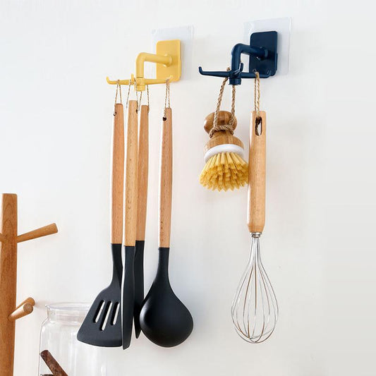 360° rotating storage rack with 4 hooks