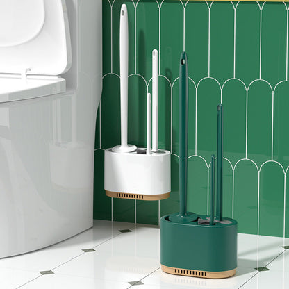 360° toilet care set with silicone bristles and ventilation