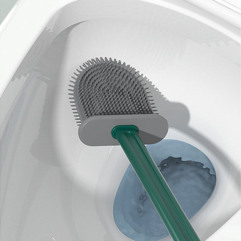 360° toilet care set with silicone bristles and ventilation