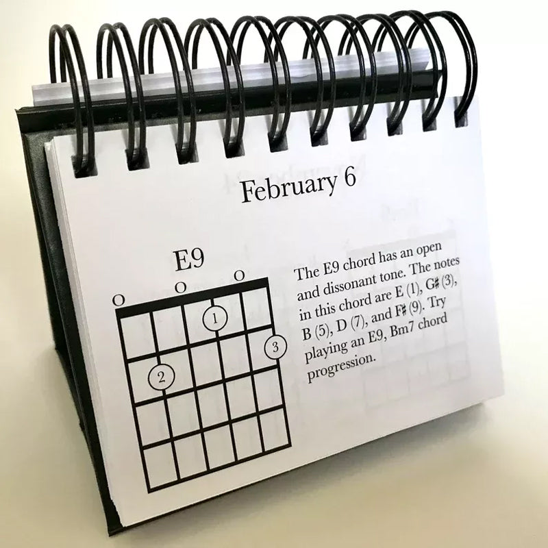 365-day guitar chord calendar - learn a new chord every day