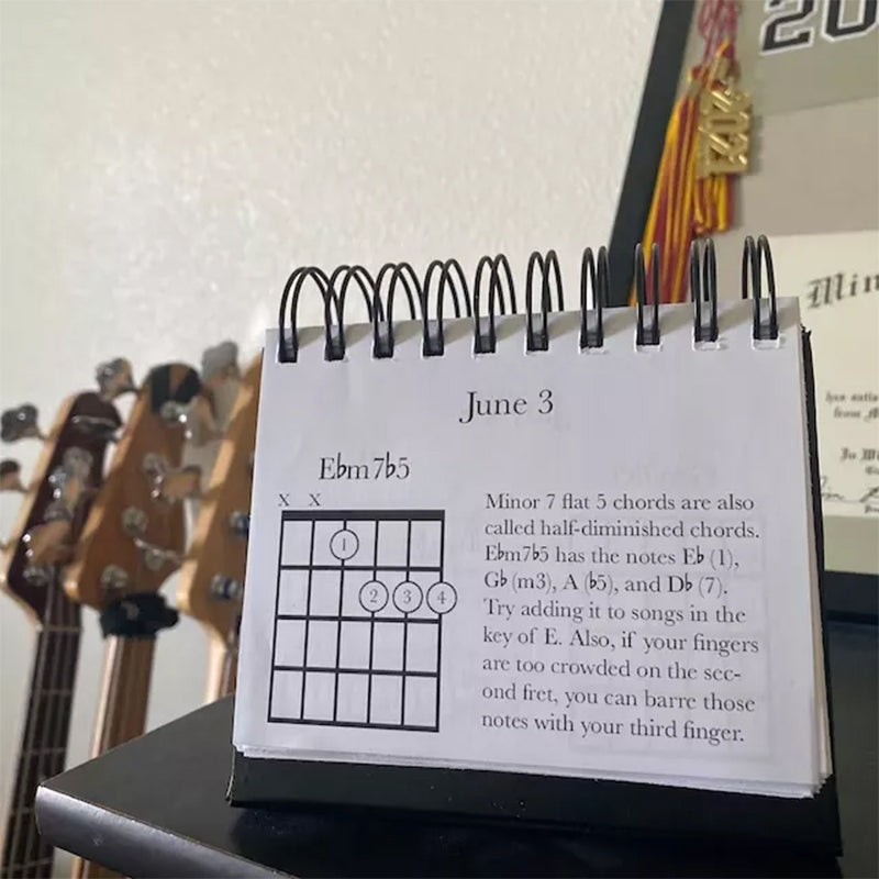 365-day guitar chord calendar - learn a new chord every day