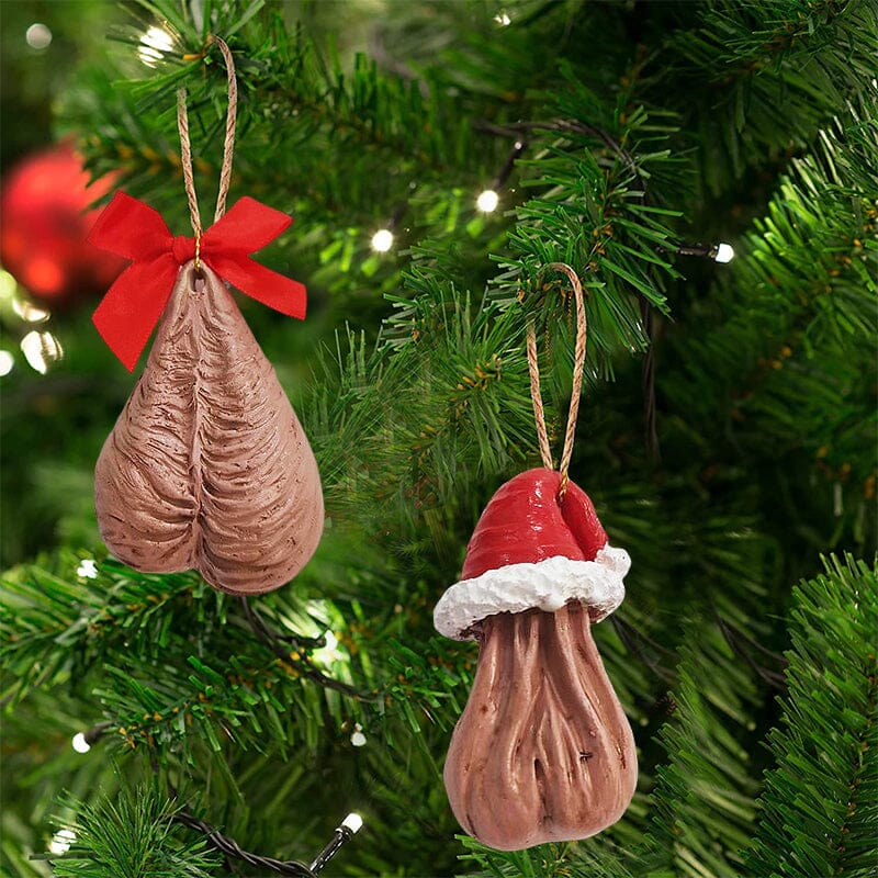 3d balls Christmas tree decorations - humorous and festive