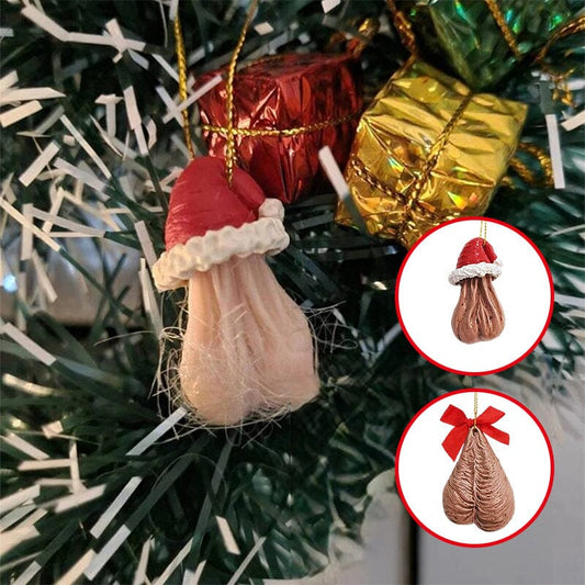 3d balls Christmas tree decorations - humorous and festive