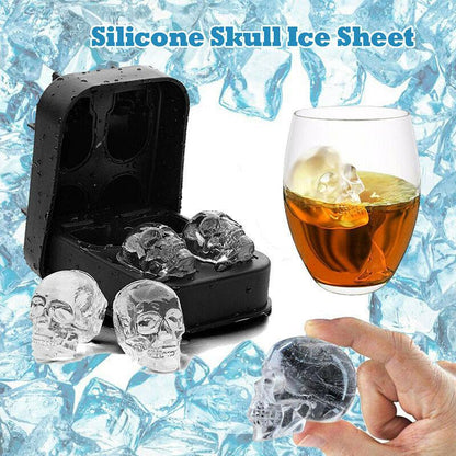 3d skull ice mold - creative ice cube mold