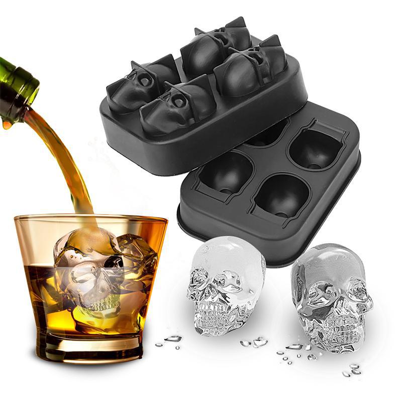 3d skull ice mold - creative ice cube mold