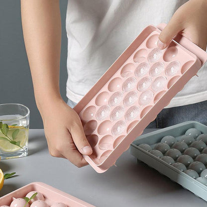 3d ice cube mold for kitchen - blue and pink