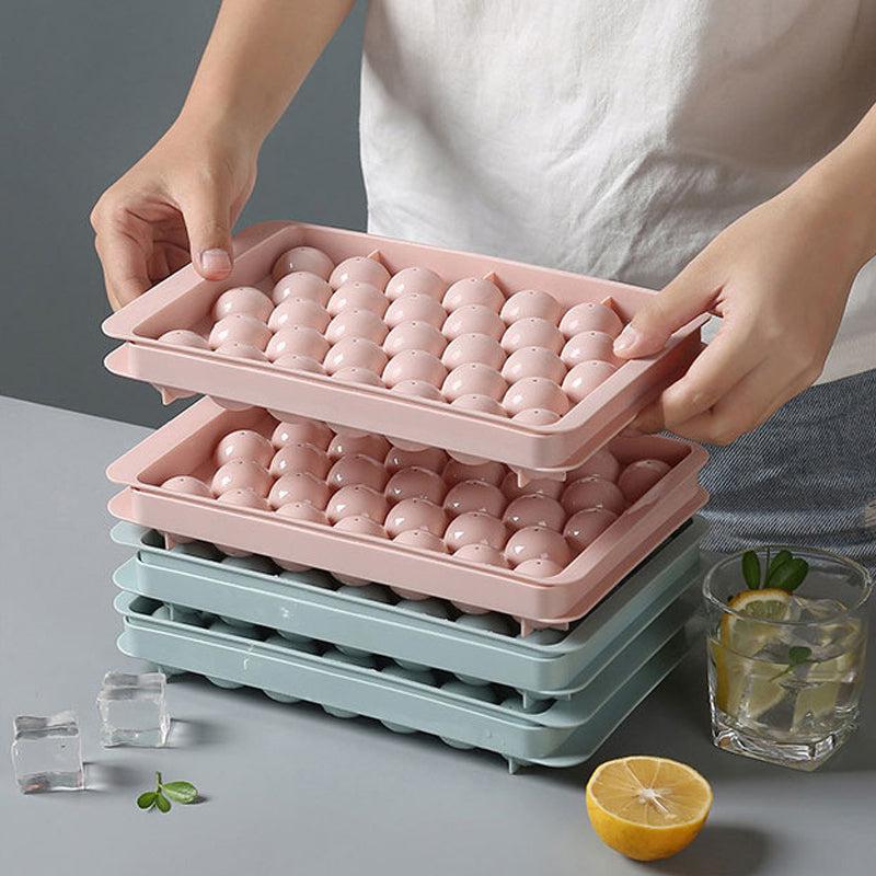 3d ice cube mold for kitchen - blue and pink