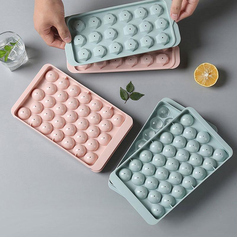 3d ice cube mold for kitchen - blue and pink