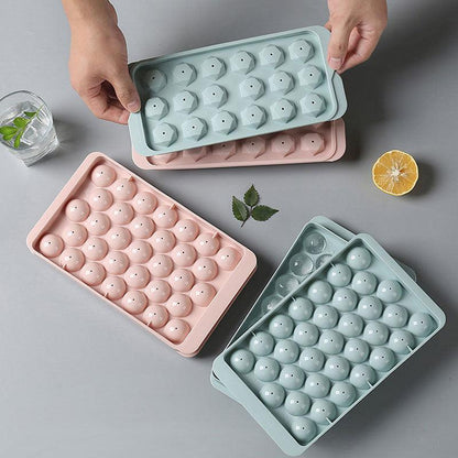 3d ice cube mold for kitchen - blue and pink