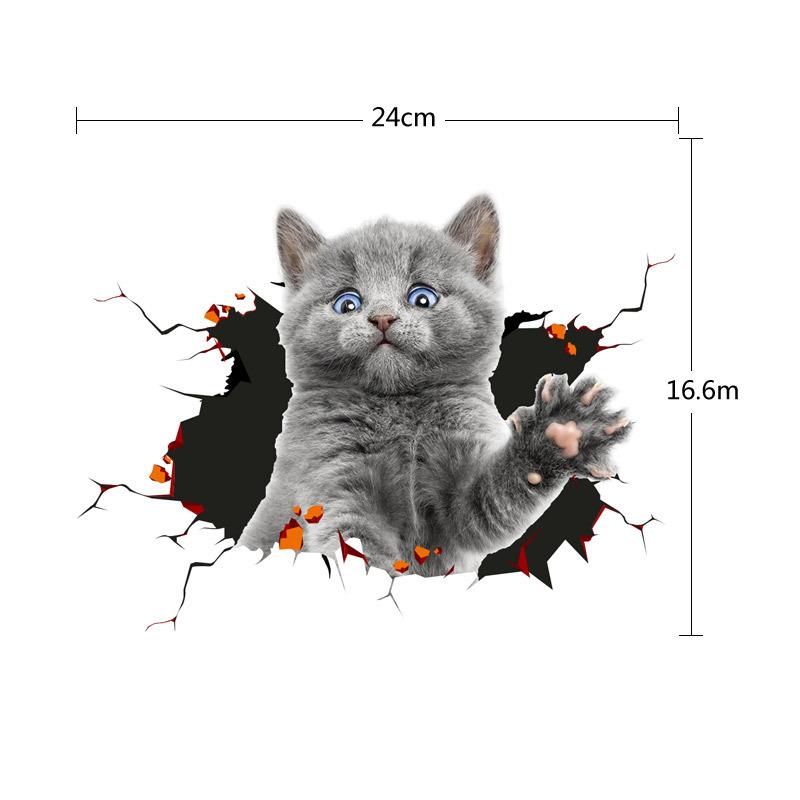 3d creative car stickers - cat &amp; dog