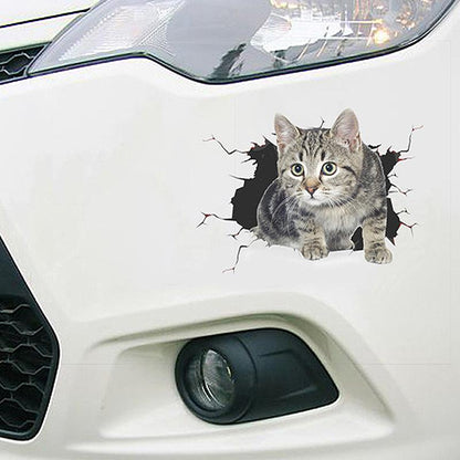 3d creative car stickers - cat &amp; dog