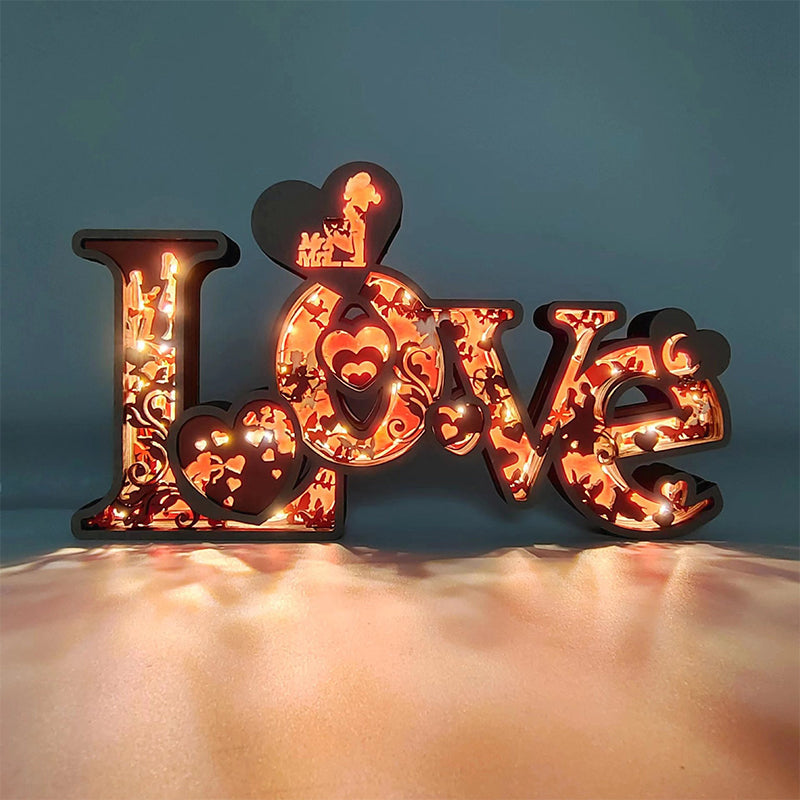 3d wood carving craft - night light and decor