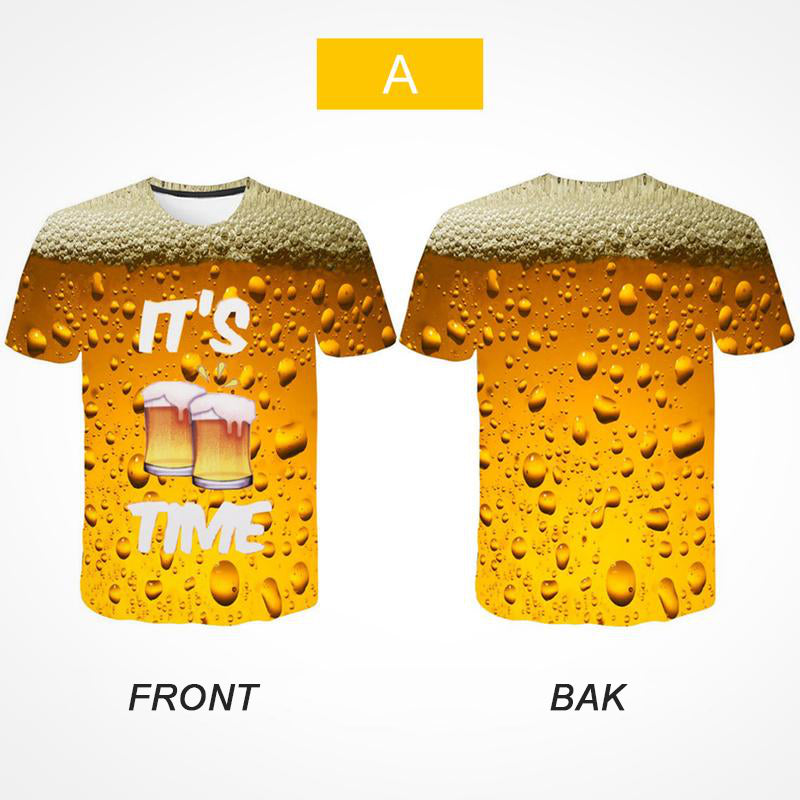 3d print beer bubbles t-shirt - summer fashion