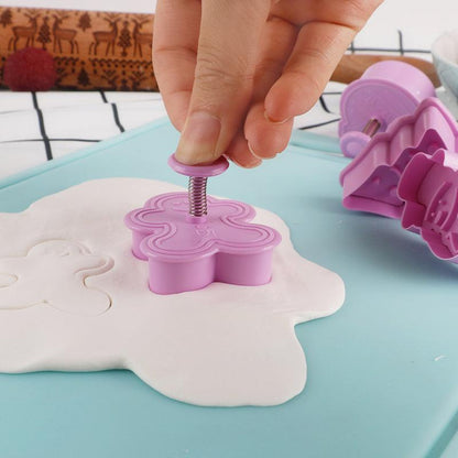 4-part stamp mold for cookies and biscuits