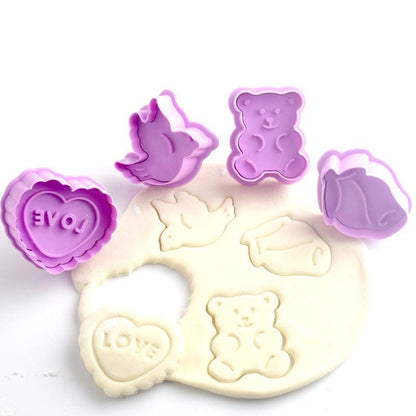 4-part stamp mold for cookies and biscuits