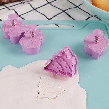 4-part stamp mold for cookies and biscuits