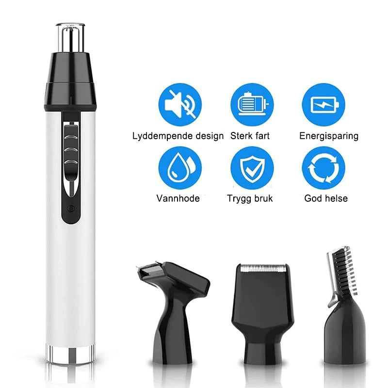 4 in 1 electric trimmer for nose and facial hair