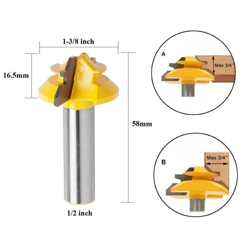 45° miter bits for strong wood joints