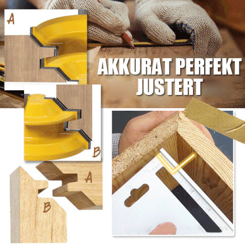 45° miter bits for strong wood joints